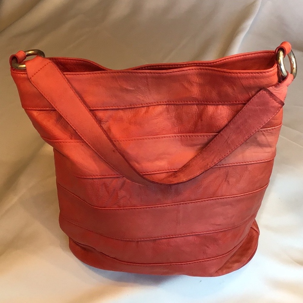 Piel & Arte  Red Leather Bag UniQuE!